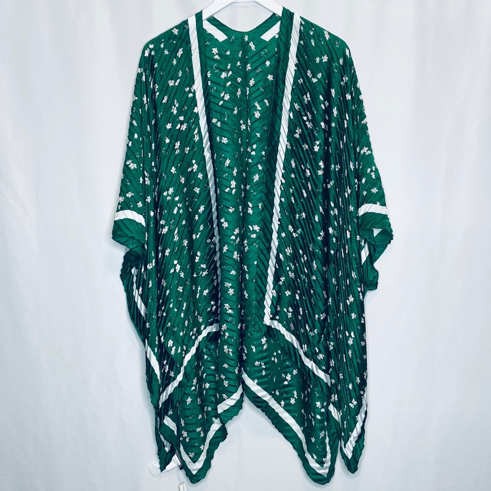 NWT Banana Republic Crinkle Wrap in Emerald Green - Picture 2 of 8